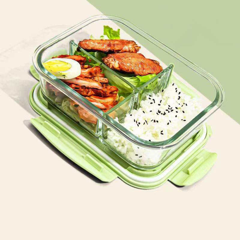 Meal Prep Glass Containers Oven Safe - Hochwertige Lunchbox aus Glas, 1050 ml,