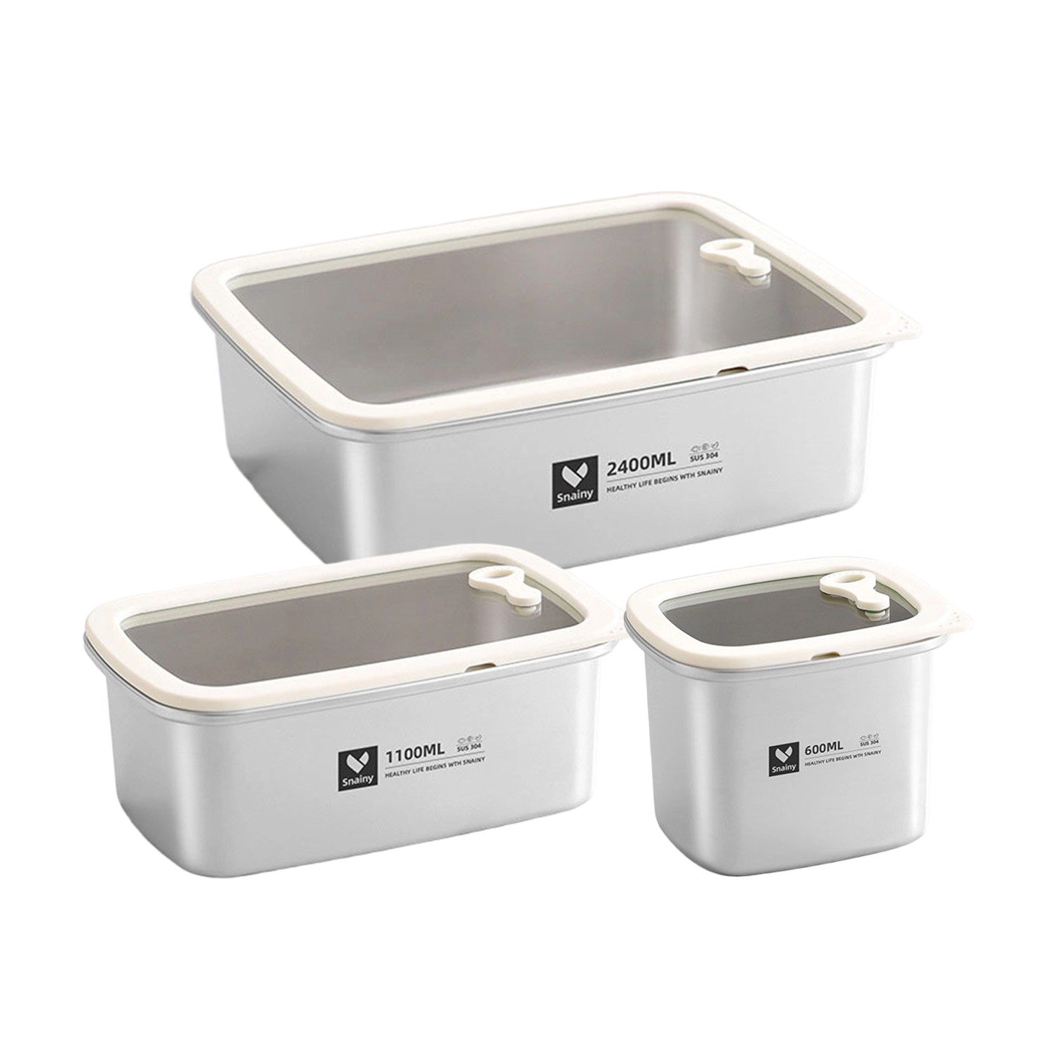 Stainless Bento Box - LFGB-zertifizierte Frischhaltebox aus reinem 304-Edelstahl, Mikrovakuum-Lebensmittelbehälter,
