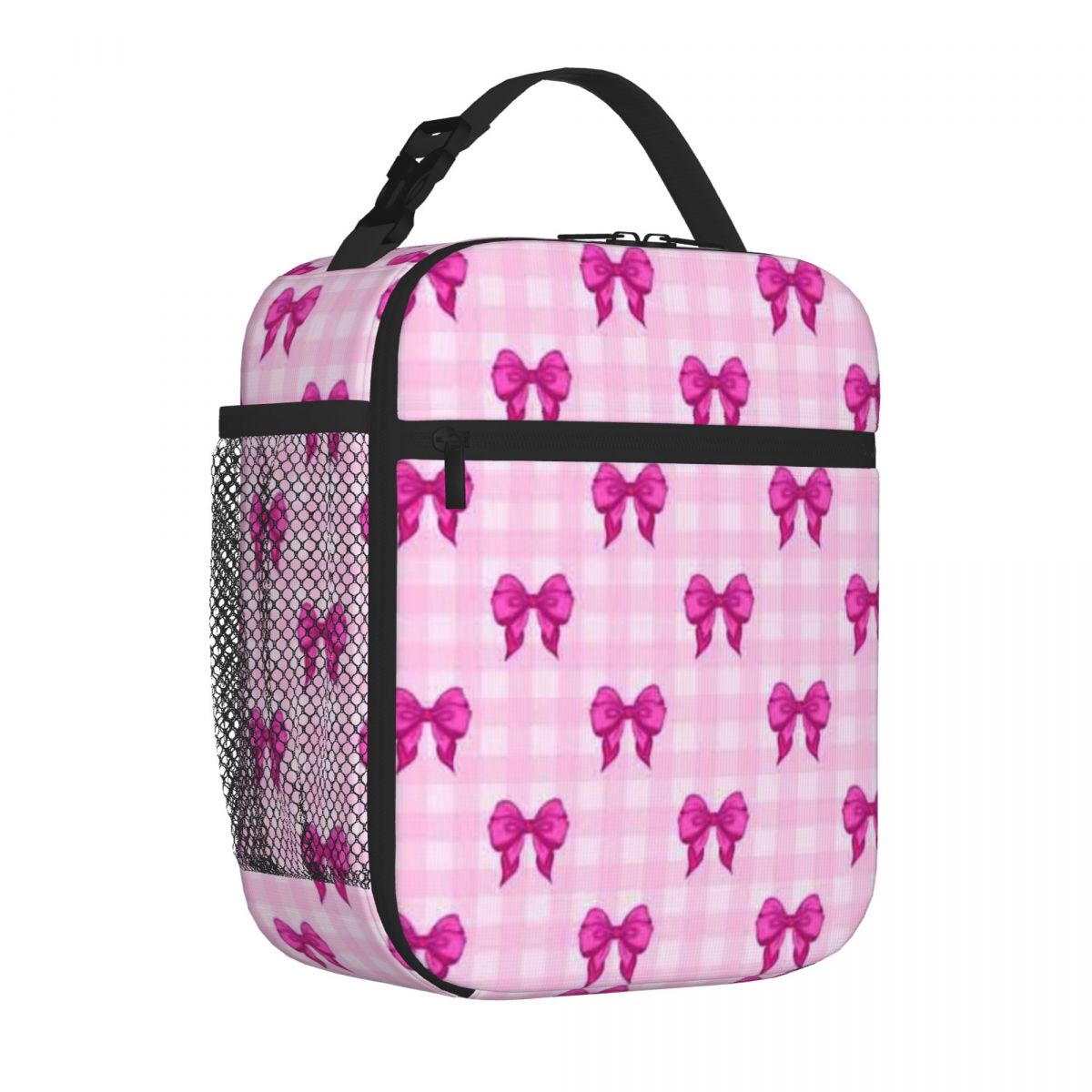 Meal Prep Fit - Bestseller Rosa Coquette Schleife Gingham Slim