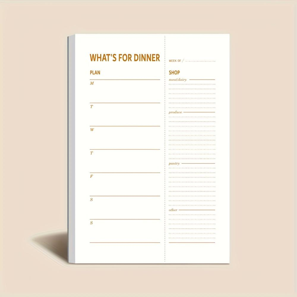 Meal Prep Menu - 1 Stück Tägliches Diätplaner-Notizbuch, 50 Blatt