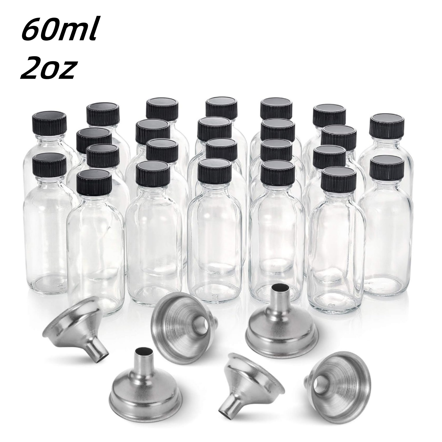 Meal Prep Juice Bottles - 10/20/30 Stück moderne Glasflaschen mit Deckel,