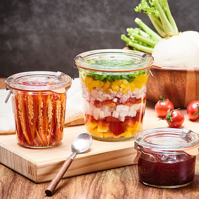 Meal Prep Juice Bottles - House We Vorratsglas aus Glas, Sed-Behälter