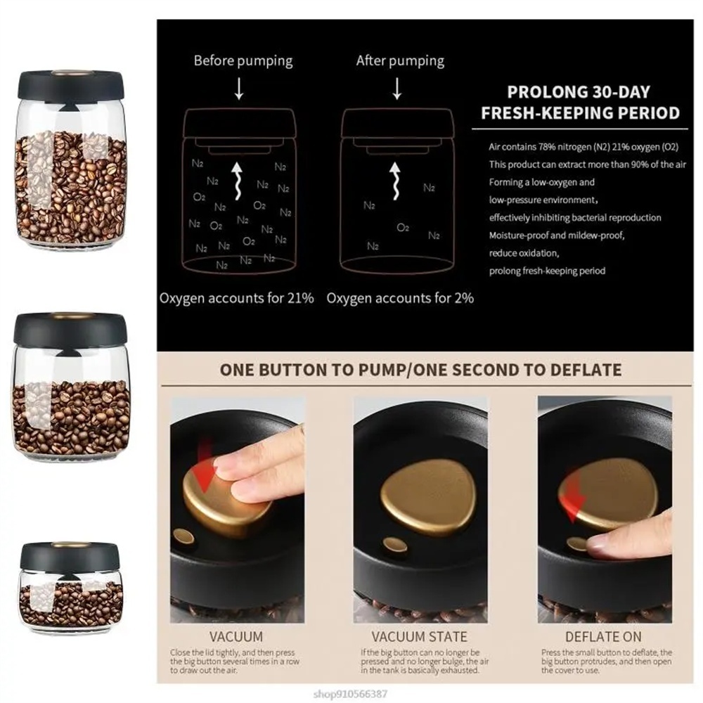 1 Packung Kaffeebohnen-Aufbewa – Meal Prep Glass Containers Bewertung und Preis