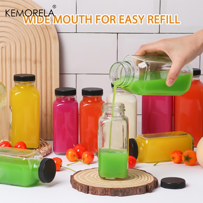 2/4PCS 350ML Glasflasche Ausla – Meal Prep Juice Bottles Bewertung und Preis