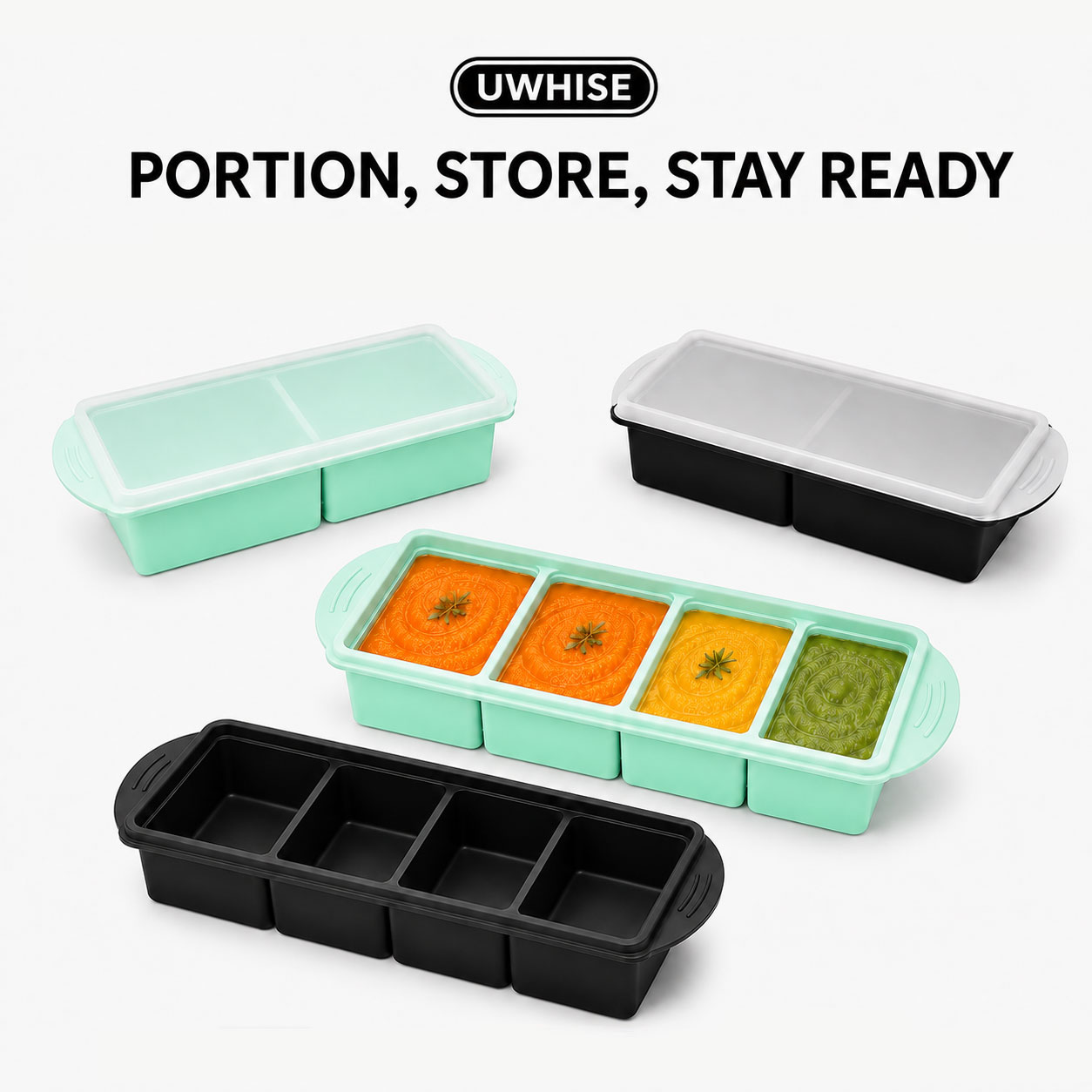 Uwhise Silikon-Suppen-Gefrierb – Meal Prep Menu Bewertung und Preis