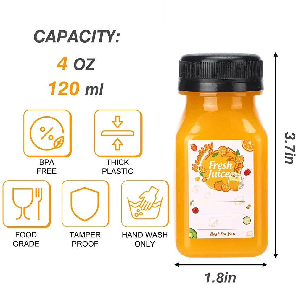 4 Unzen Kunststoff-Saftflasche – Meal Prep Juice Bottles Bewertung und Preis