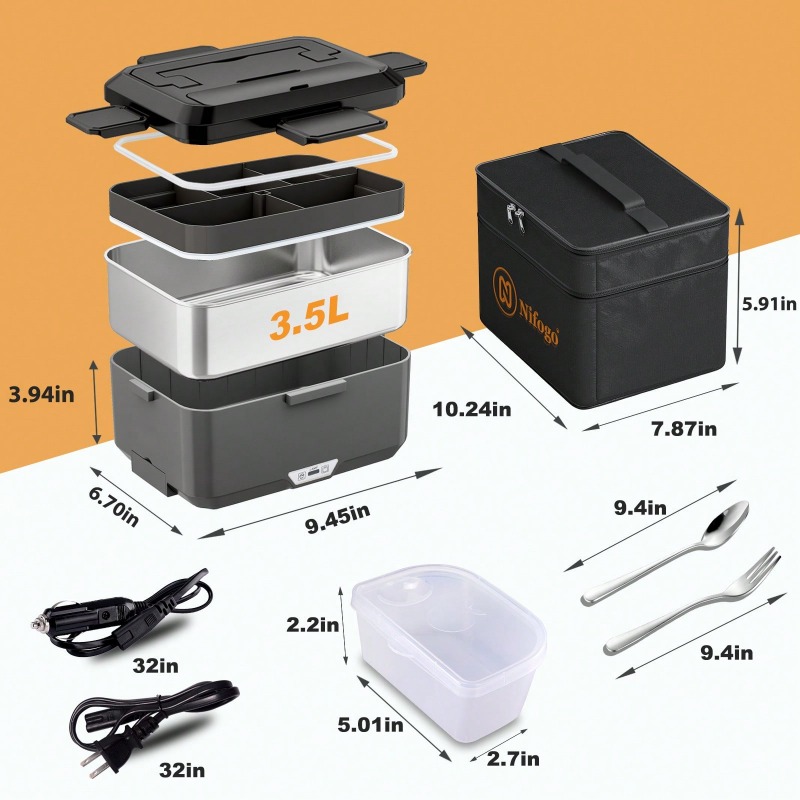 Elektrisch beheizte Lunchbox m – Stainless Bento Box Bewertung und Preis
