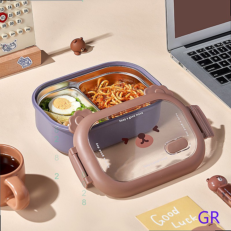 Niedliche Bären-Edelstahl-Isol – Stainless Bento Box Bewertung und Preis