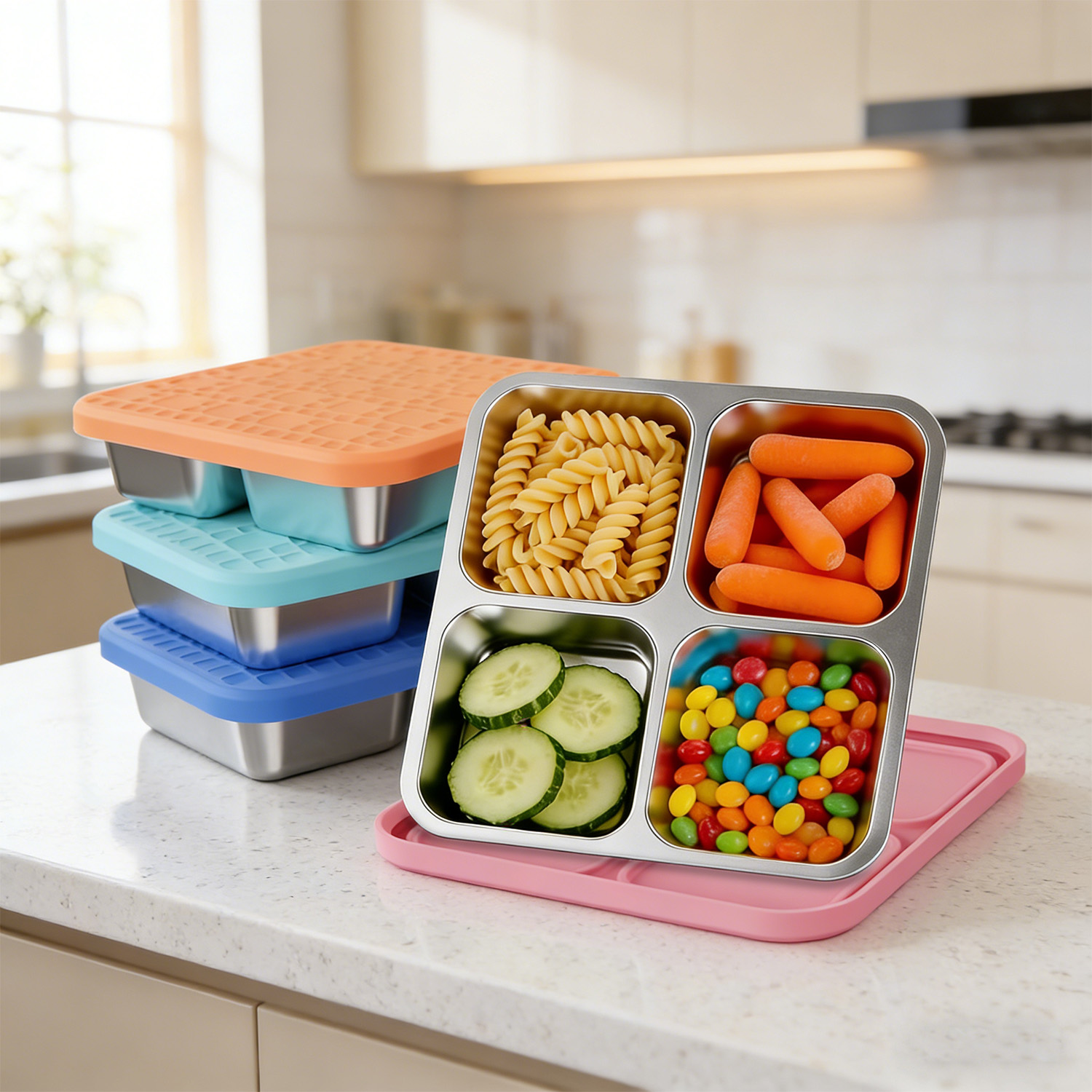 304 Edelstahl-Lunchbox mit 4 F – Stainless Bento Box Bewertung und Preis