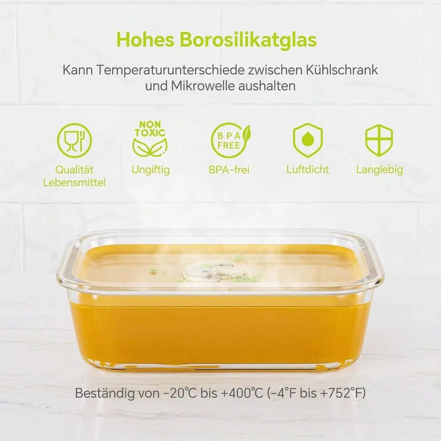 yesGlass Frischhaltedose mit D – Meal Prep Glass Containers Bewertung und Preis
